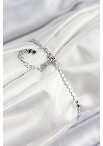 Bfs Pirinç Zirkon Taşlı Dikdörtgen Model Ezme Zincir Gümüş Renk Kadın Bileklik fiyatları