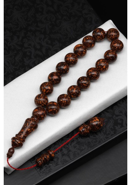 Renkli Tarçın Ağacı Kabuğu Tesbih 14 mm Küre Kesim