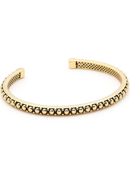 Parlak Altın Kaplama Kelepçe Bilezik, Zarif ve Şık Takı Tasarımı