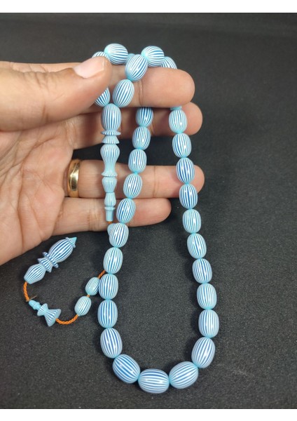 Nadir Malzeme Iri Boy Çizgili Mavi Dalgıç Usta Eseri, Sertifikalı fırsatları