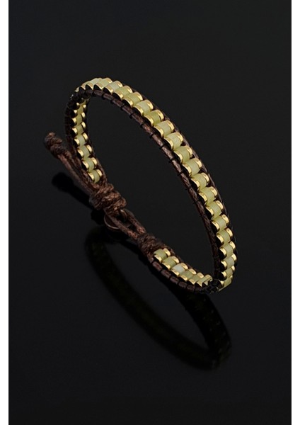 Yeşim ve Hematit Taşlı Doğal Bileklik - Erkek ve Kadın Takısı