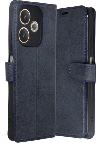 Oppo A5 Pro 4g Trend S Plus Kapaklı Kılıf - Lacivert