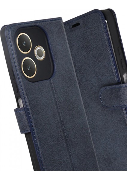 Oppo A5 Pro 4g Trend S Plus Kapaklı Kılıf - Lacivert modelleri