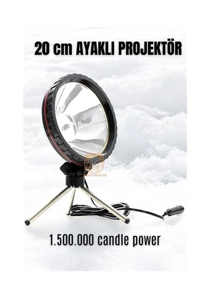 Bfs 3 Ayaklı El Projektörü 360 Derece Avcı Projektörü Tekne Projektör