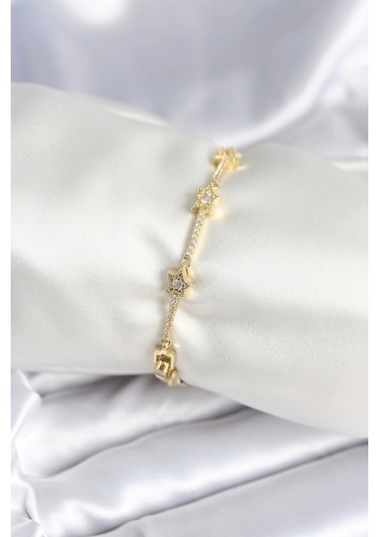 Bfs Pirinç Gold Renk Halley Yıldız Model Kadın Bileklik