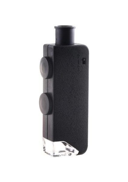 Mini 60X 100X Zoom Lens Odak Takı LED Cep Mikroskop Büyüteç fırsatları