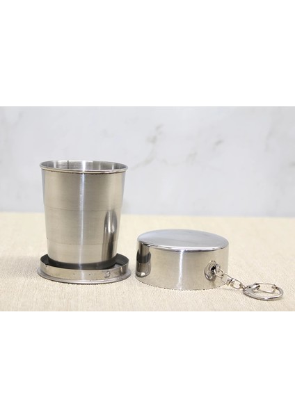 Katlanabilir Tekli Paslanmaz Çelik Shot Bardak ALK3935
