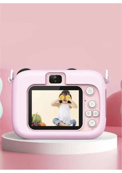 Mini 1080P Hd Çocuk Kamera Dijital Fotoğraf Makinesi 2.0 Inç Ekran 5 Adet Oyun Pembe fiyatları