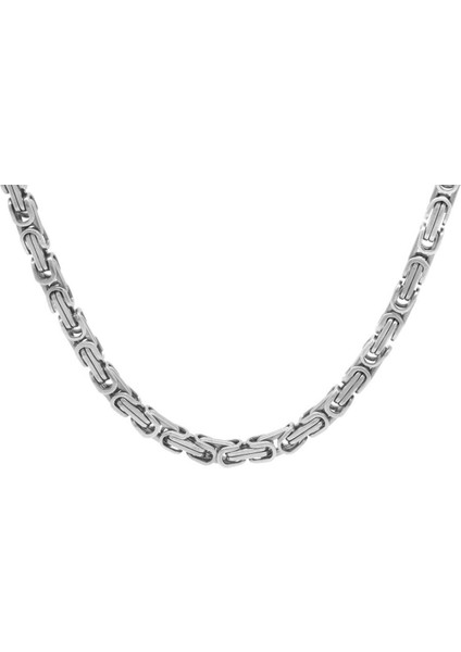 Gümüş Renk 5 mm Kalın Çelik Kral Zincir, Şık ve Dayanıklı Takı Aksesuarı fiyatları