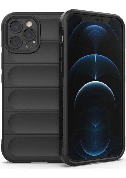 iPhone 12 Pro Kılıf Optimum Silikon - Siyah