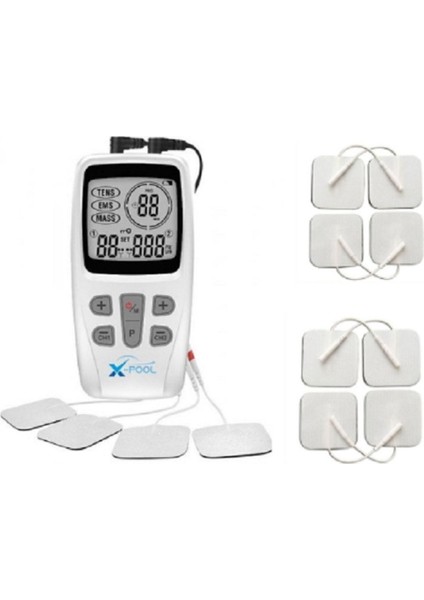 Ems Tens Masaj Cihazı ve 8'li Yedek Elektrodlar, Rahatlatıcı ve Güçlü Masaj Deneyimi