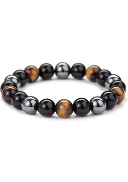 Renkli Kaplan Gözü ve Hematit Taş Bileklik, Şifa ve Enerji Dolu Tasarım modelleri