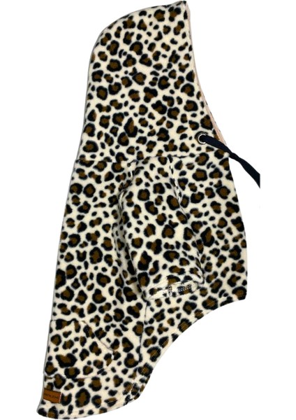 Leopar -Kanguru Cepli Kedi-Köpek Polar Hoodie Sweatshirt