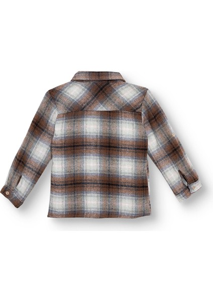 Erkek Bebek Gömlek Düğmeli Kapüşonlu Yaka Uzun Kol fiyatları