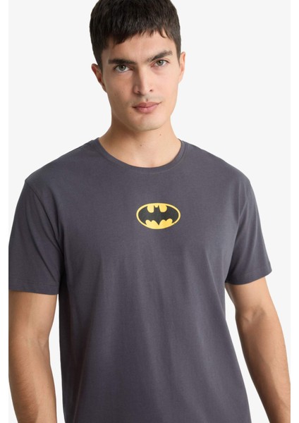 Batman Pijama Takımı Regular Fit Kısa Kollu Üst Uzun Alt D2604AX25AU fırsatları
