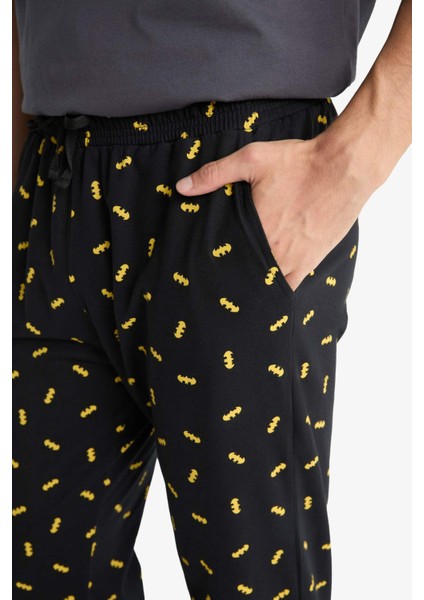 Batman Pijama Takımı Regular Fit Kısa Kollu Üst Uzun Alt D2604AX25AU