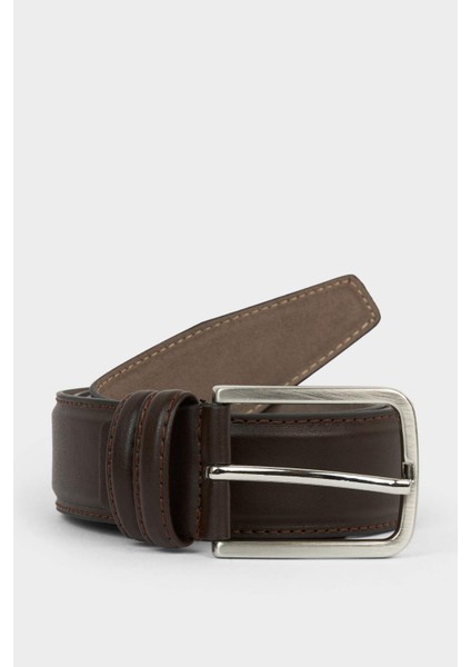 Erkek Dikdörtgen Toka Suni Deri Klasik Kemer G4432AXNS