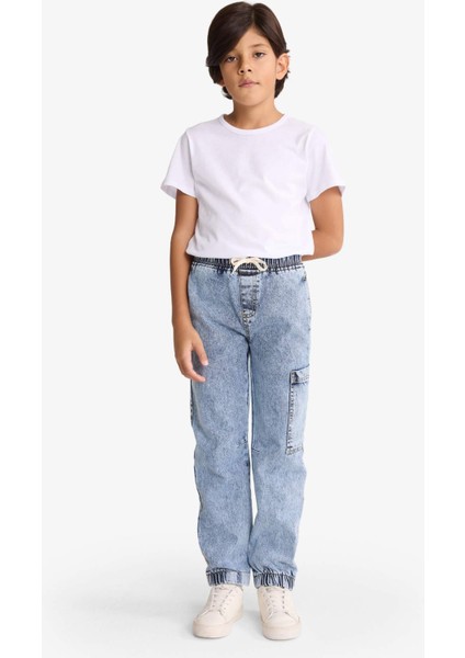 Erkek Çocuk Jogger Fit Beli Lastikli Jean Pantolon G2775A825AU fiyatları