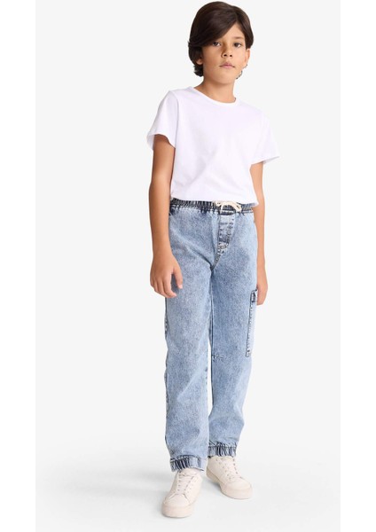 Erkek Çocuk Jogger Fit Beli Lastikli Jean Pantolon G2775A825AU modelleri