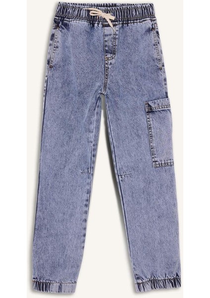 Erkek Çocuk Jogger Fit Beli Lastikli Jean Pantolon G2775A825AU