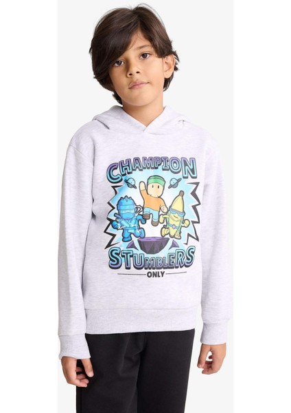 Erkek Çocuk Stumble Guys Kapüşonlu İçi Yumuşak Tüylü Sweatshirt G0054A825WN modelleri