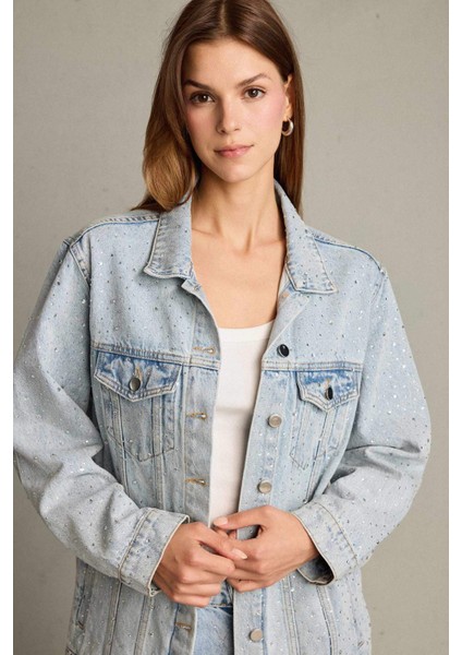 Düğmeli Cepli Denim Ceket fırsatları