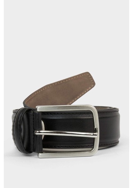 Erkek Dikdörtgen Toka Suni Deri Klasik Kemer G4432AXNS