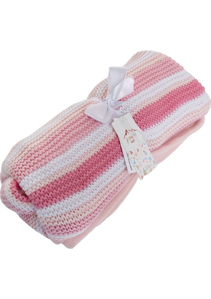 Kız Bebek Battaniye Triko 90 x 100CM