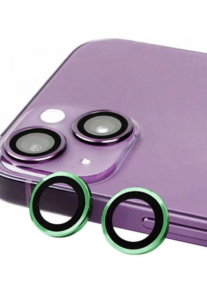 iPhone 13 Mini Raze Metal Kamera Lens - Yeşil