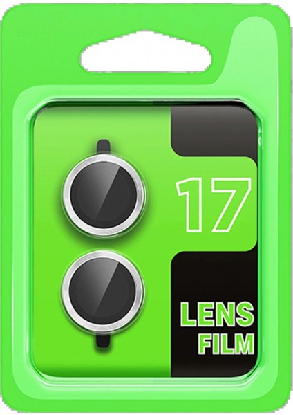 Apple iPhone 17 Raze Metal Kamera Lens - Gümüş