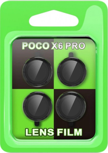 Xiaomi Poco X6 Pro Raze Metal Kamera Lens - Siyah