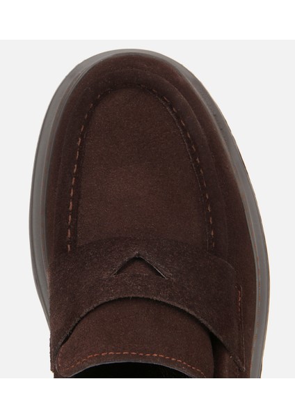 02AYH313930A480 ERKEK Süet Deri Kahverengi Kalın Tabanlı Günlük Loafer indirimleri