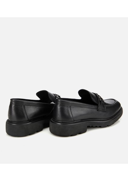 02AYH314000A100 ERKEK Deri Siyah Tokalı Günlük Loafer fırsatları