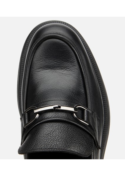 02AYH314000A100 ERKEK Deri Siyah Tokalı Günlük Loafer indirimleri