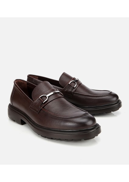 02AYH314000A480 ERKEK Deri Kahverengi Tokalı Günlük Loafer fiyatları