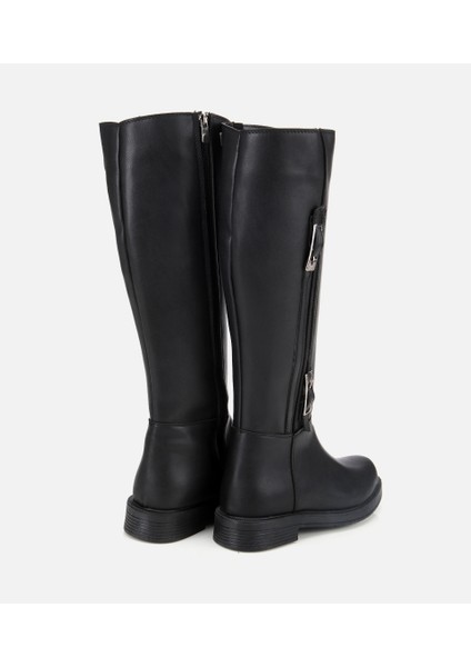 01CIH315140A100 KADIN Siyah Tokalı Düz Çizme fırsatları