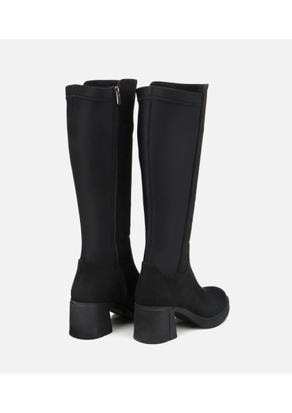 01CIH315160A100 KADIN Süet Siyah Streç Topuklu Çizme fırsatları
