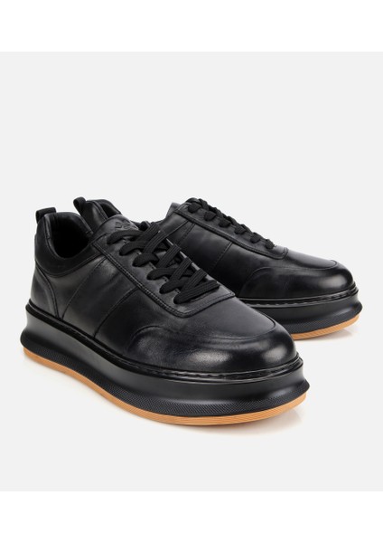 02AYH314150A100 ERKEK Deri Siyah Yumuşak Dokulu Günlük Ayakkabı fiyatları