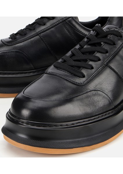02AYH314150A100 ERKEK Deri Siyah Yumuşak Dokulu Günlük Ayakkabı modelleri