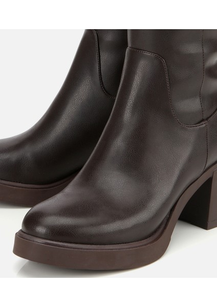 01CIH315220A480 KADIN Kahverengi Yüksek Topuklu Çizme modelleri