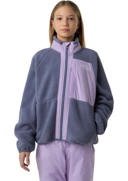 TNF0A8AZHDIN1 The North Face G Yumıorı Full Zıp Jacket &amp;ccedil;ocuk Ceket Mor modelleri