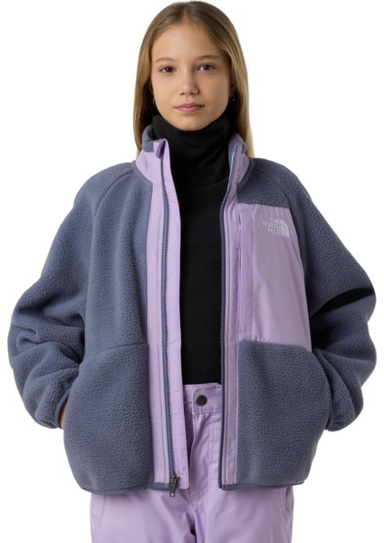 TNF0A8AZHDIN1 The North Face G Yumıorı Full Zıp Jacket &amp;ccedil;ocuk Ceket Mor fırsatları