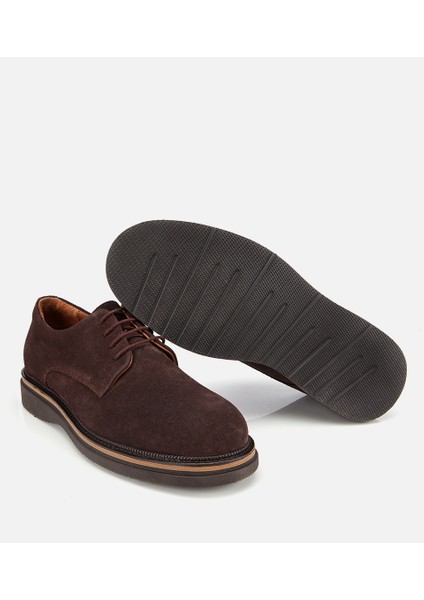 02AYH313940A480 ERKEK Süet Deri Kahverengi Hafif Tabanlı Günlük Ayakkabı
