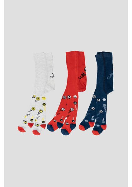 3 Adet Spor Konseptli Pamuklu Erkek Bebek ve Çocuk Külotlu Çorap fiyatları