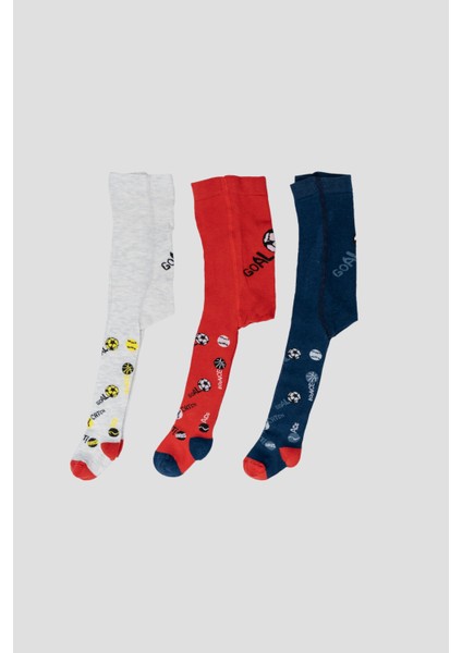 3 Adet Spor Konseptli Pamuklu Erkek Bebek ve Çocuk Külotlu Çorap fırsatları