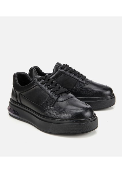 02AYH314130A100 ERKEK Deri Siyah Esnek Tabanlı Comfort Spor Ayakkabı fiyatları