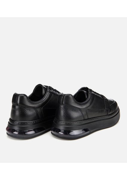 02AYH314130A100 ERKEK Deri Siyah Esnek Tabanlı Comfort Spor Ayakkabı fırsatları