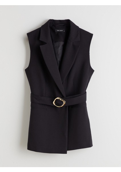 Yeni Sezon Ceket Yaka Kadın Klasik Yelek