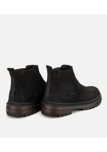 02BOH314200A100 ERKEK Nubuk Deri Siyah Lastik Detaylı Chelsea Bot fırsatları