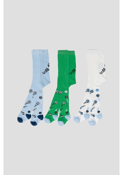 3 Adet Spor Konseptli Pamuklu Erkek Bebek ve Çocuk Külotlu Çorap fiyatları